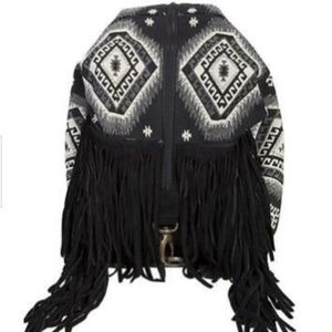 Scully Western Backpack Women's Fringe Aztec Double Strap Black